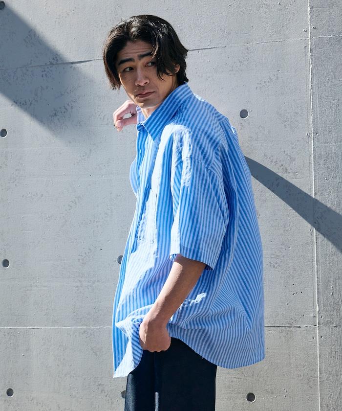 Relax Fit 寬鬆版 常規領 泡泡紗 短袖襯衫