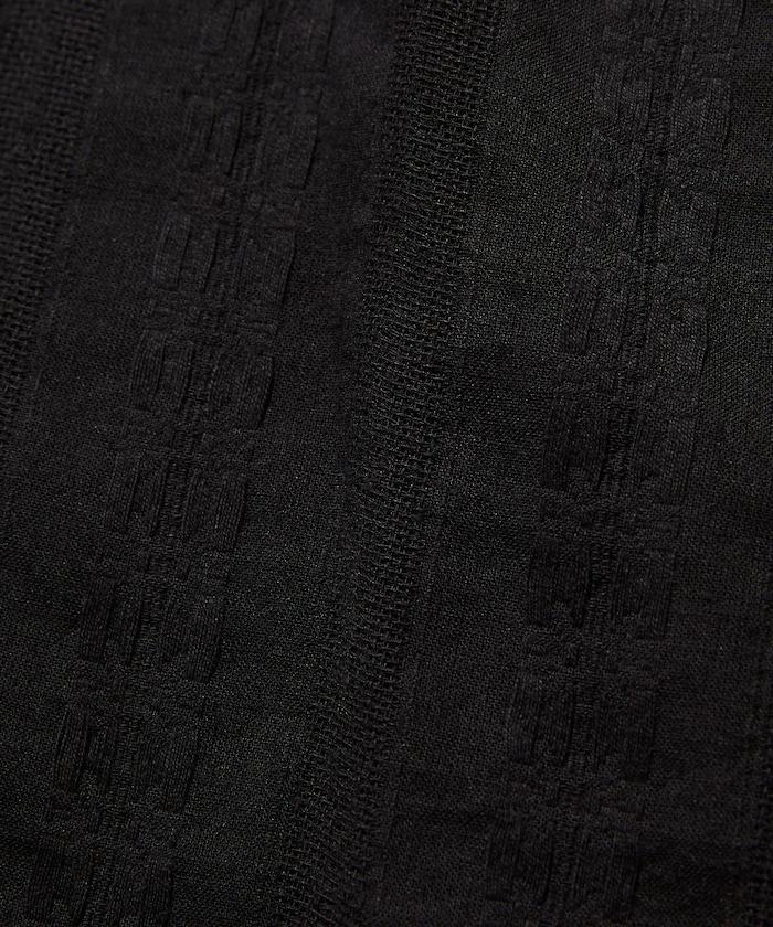 寬鬆版型 滿印提花 開領襯衫