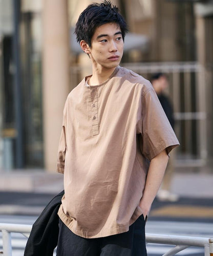 Relax Fit 寬鬆版 亨利領 套頭襯衫