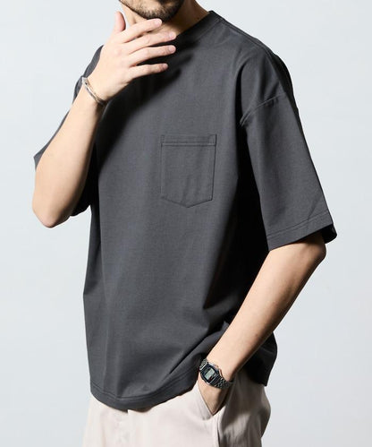 STORATECH 寬鬆廓形 圓領 抗菌防臭制菌UV防曬接觸涼感吸水速幹 T恤