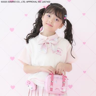 マイメロディ・シナモロール 校園書包風收納包