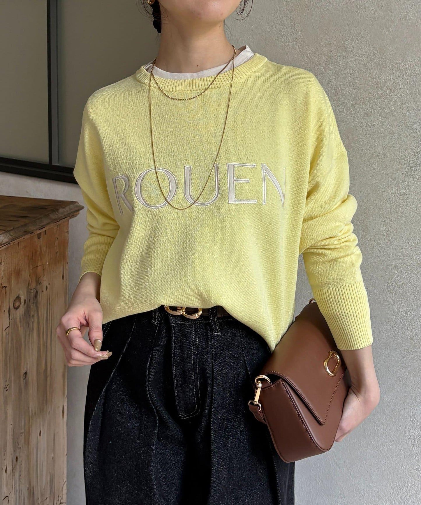 ROUEN 標誌設計 針織套頭衫