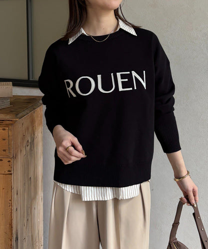 ROUEN 標誌設計 針織套頭衫