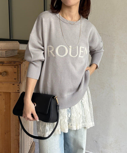 ROUEN 標誌設計 針織套頭衫