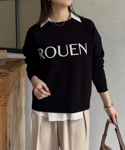 ROUEN 標誌設計 針織套頭衫