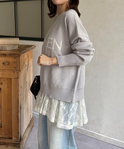 ROUEN 標誌設計 針織套頭衫