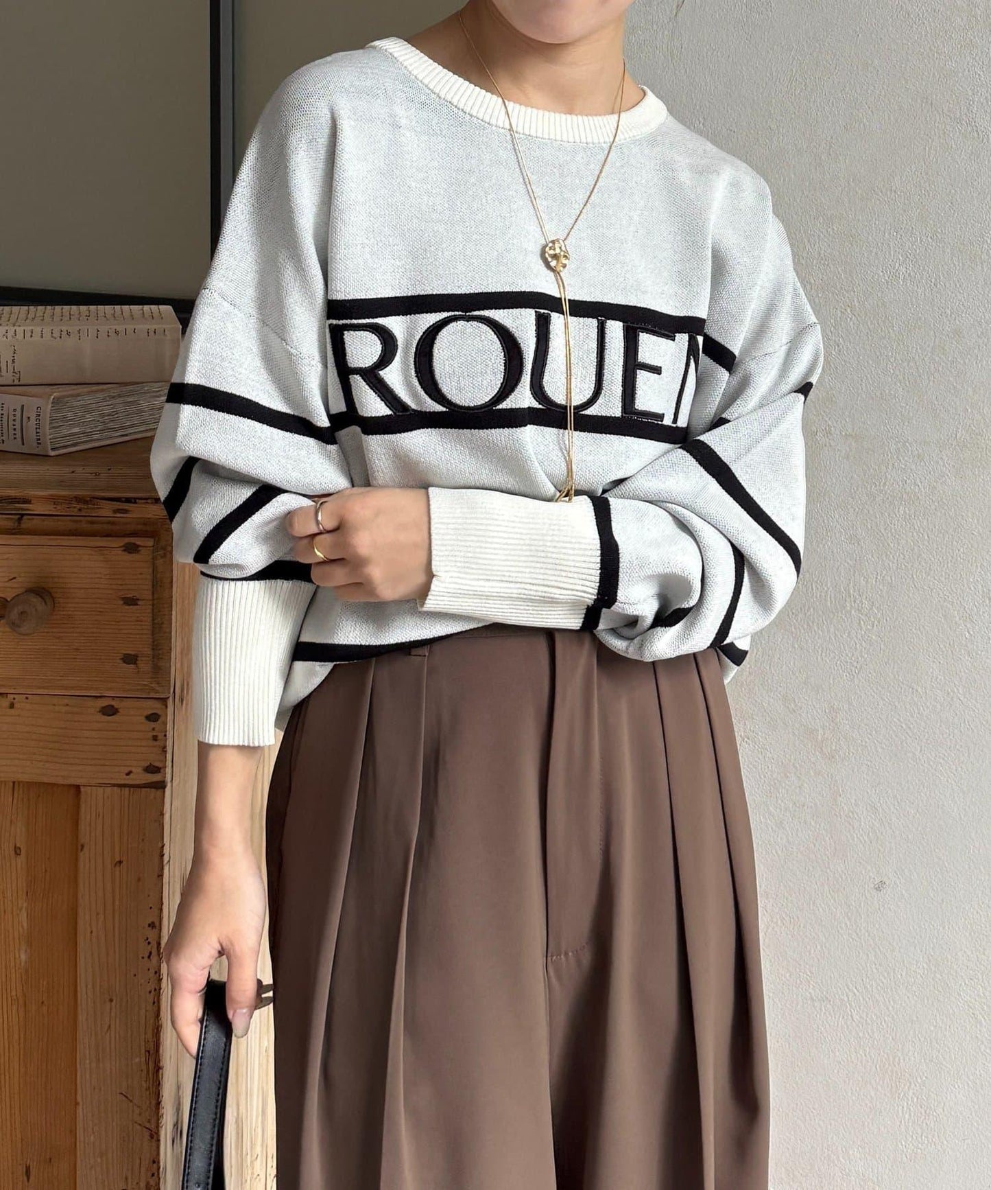 ROUEN 標誌設計 針織套頭衫