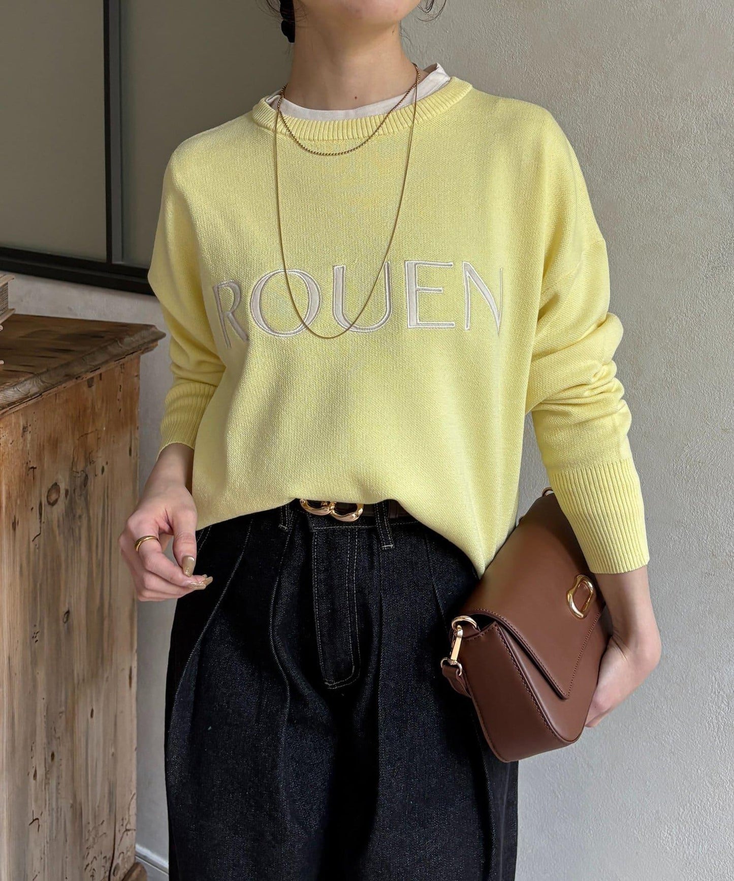 ROUEN 標誌設計 針織套頭衫