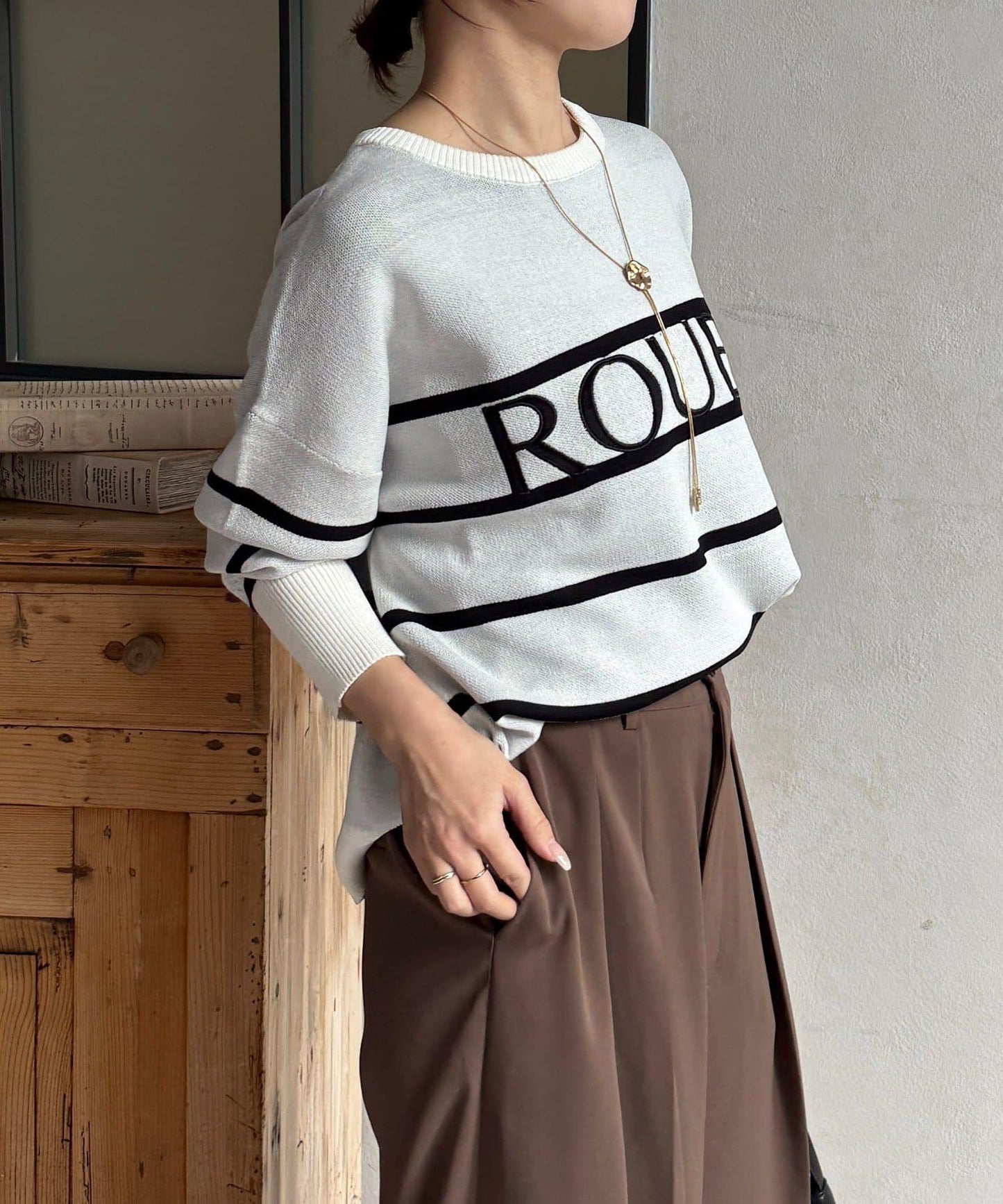 ROUEN 標誌設計 針織套頭衫