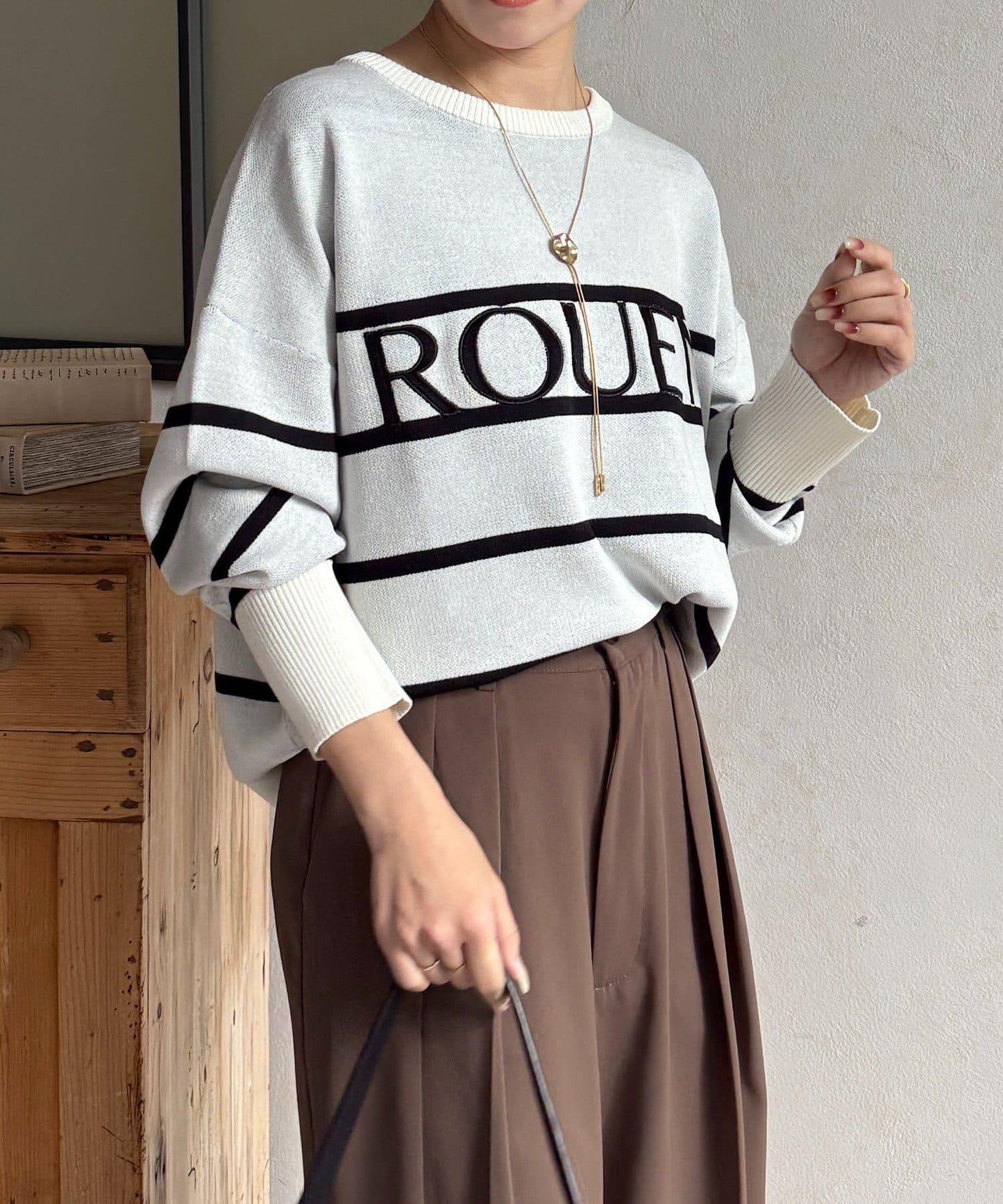 ROUEN 標誌設計 針織套頭衫