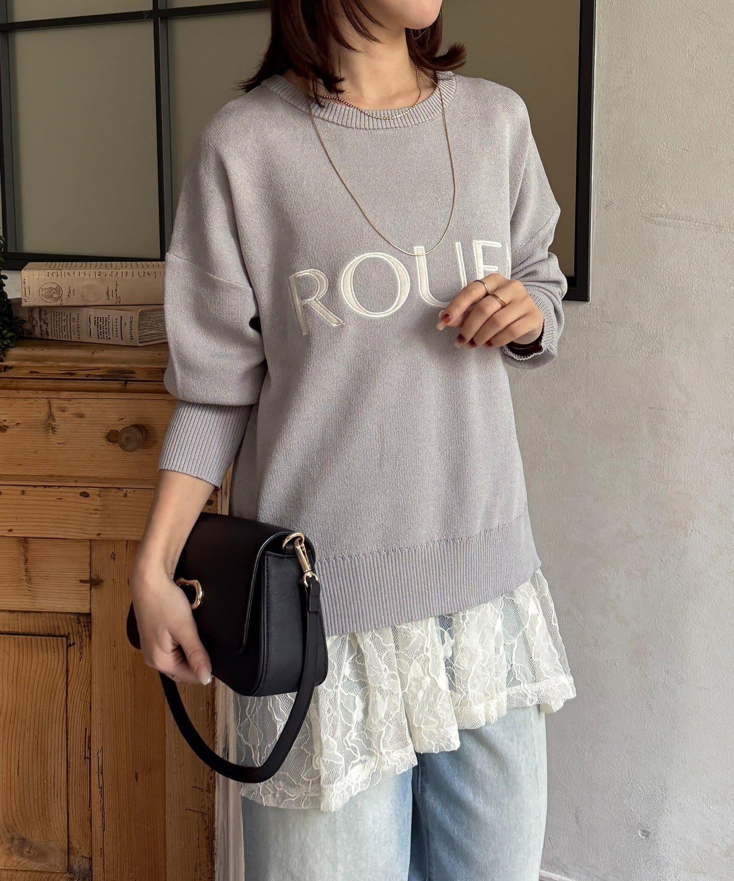 ROUEN 標誌設計 針織套頭衫