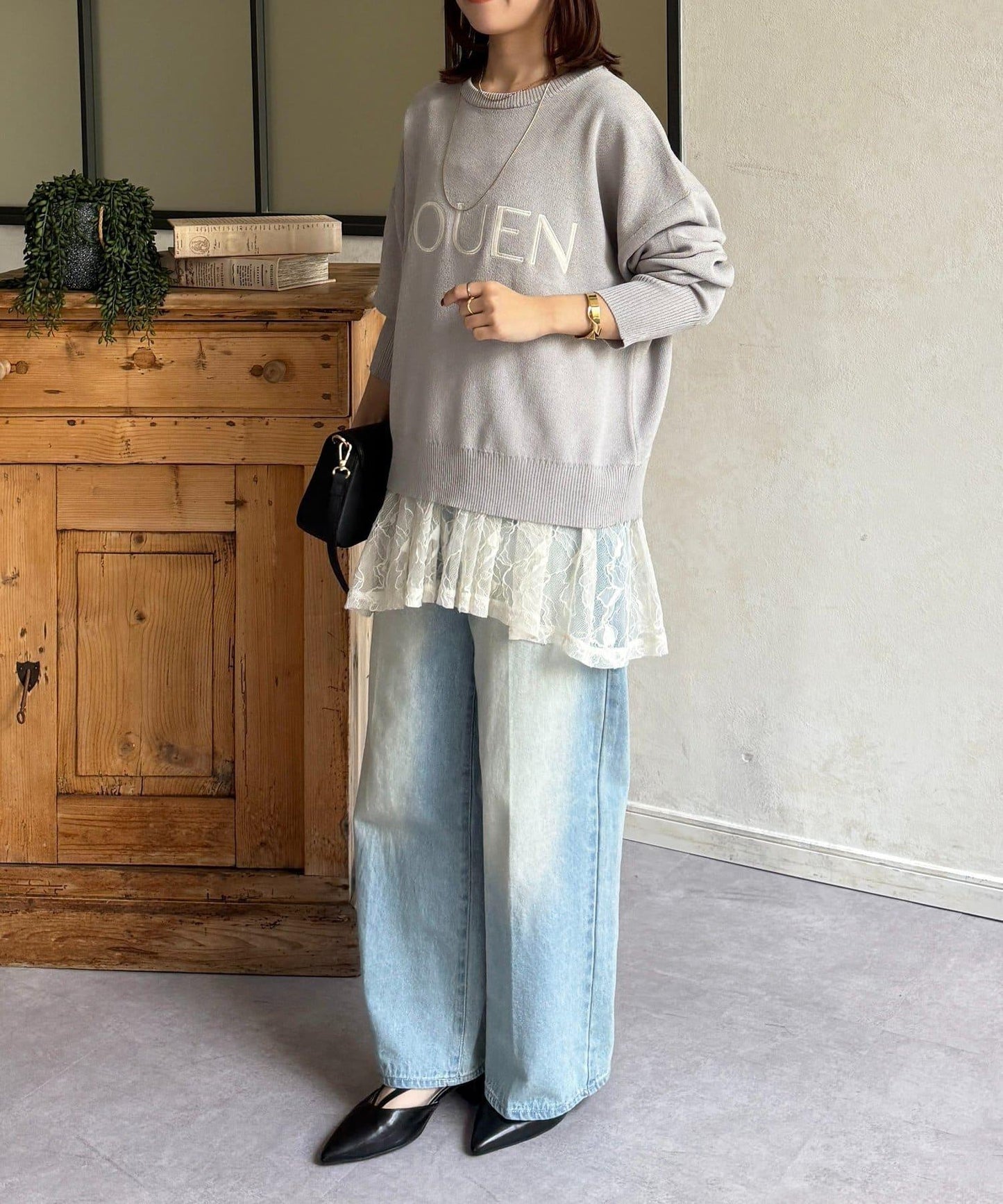 ROUEN 標誌設計 針織套頭衫