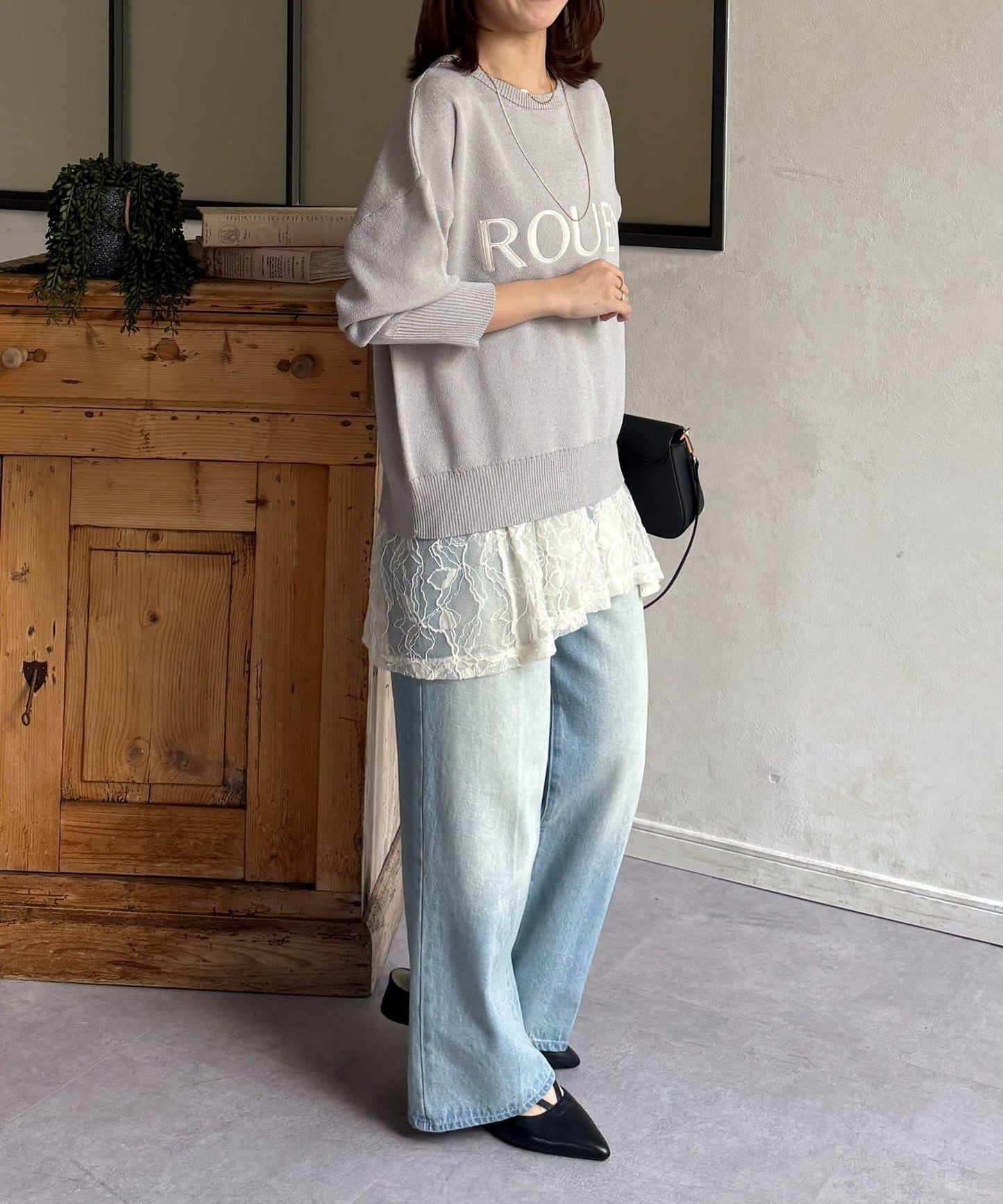 ROUEN 標誌設計 針織套頭衫