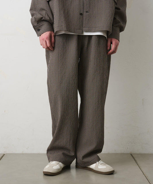 套裝可搭配 泡泡紗格紋 休閒褲