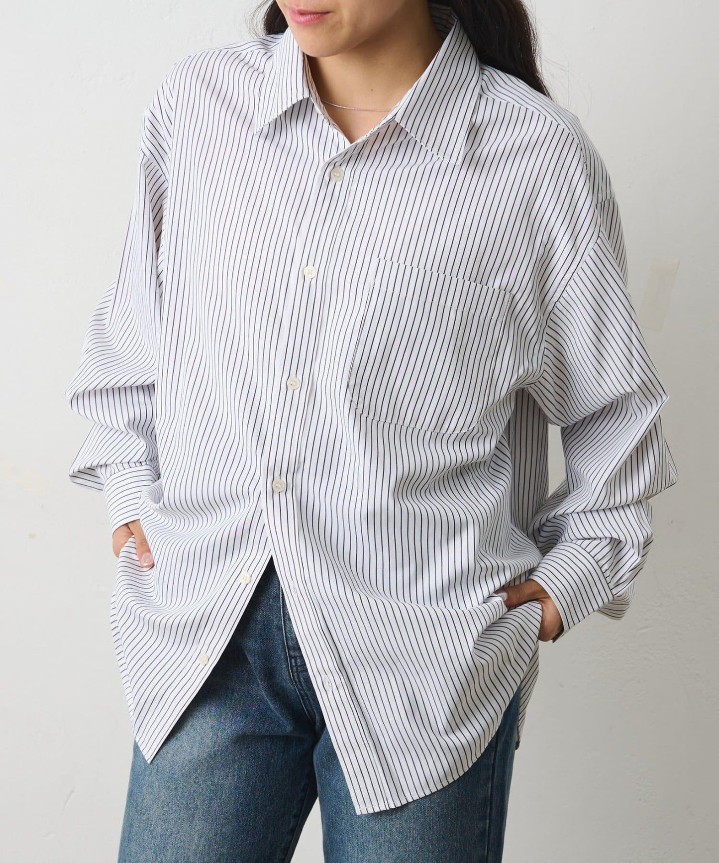 細條紋常規領襯衫