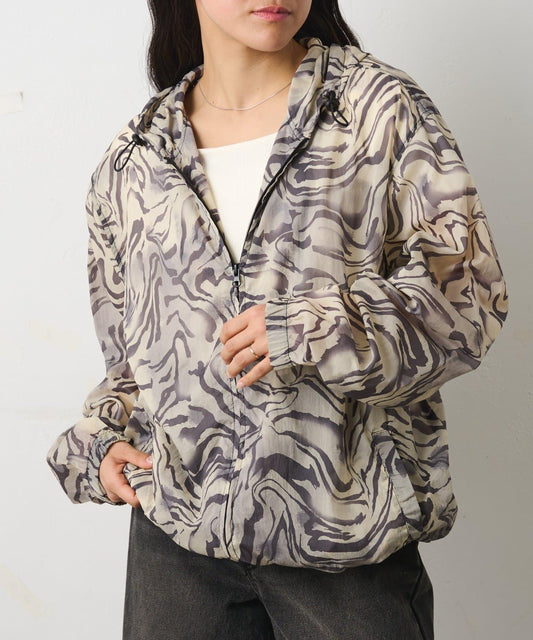 動物紋 透紗夾克外套