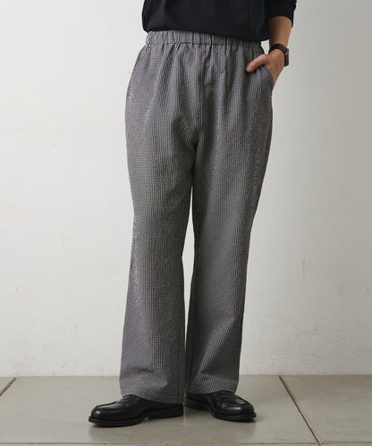 套裝可搭配 泡泡紗格紋 休閒褲