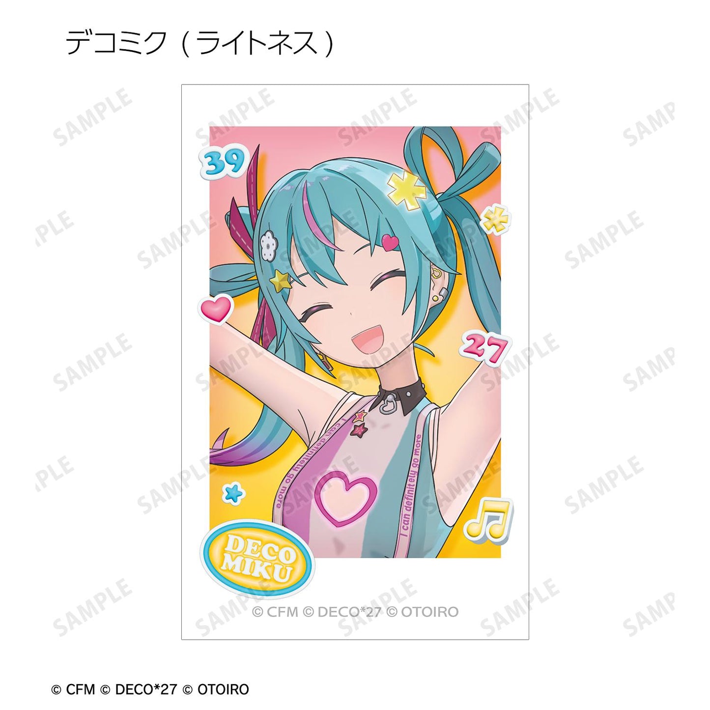 デコミクLIVE starring 《初音未來》『Hello』Produced by DECO*27 / OTOIRO（初音未來） 拍立得風插畫卡 3枚套裝