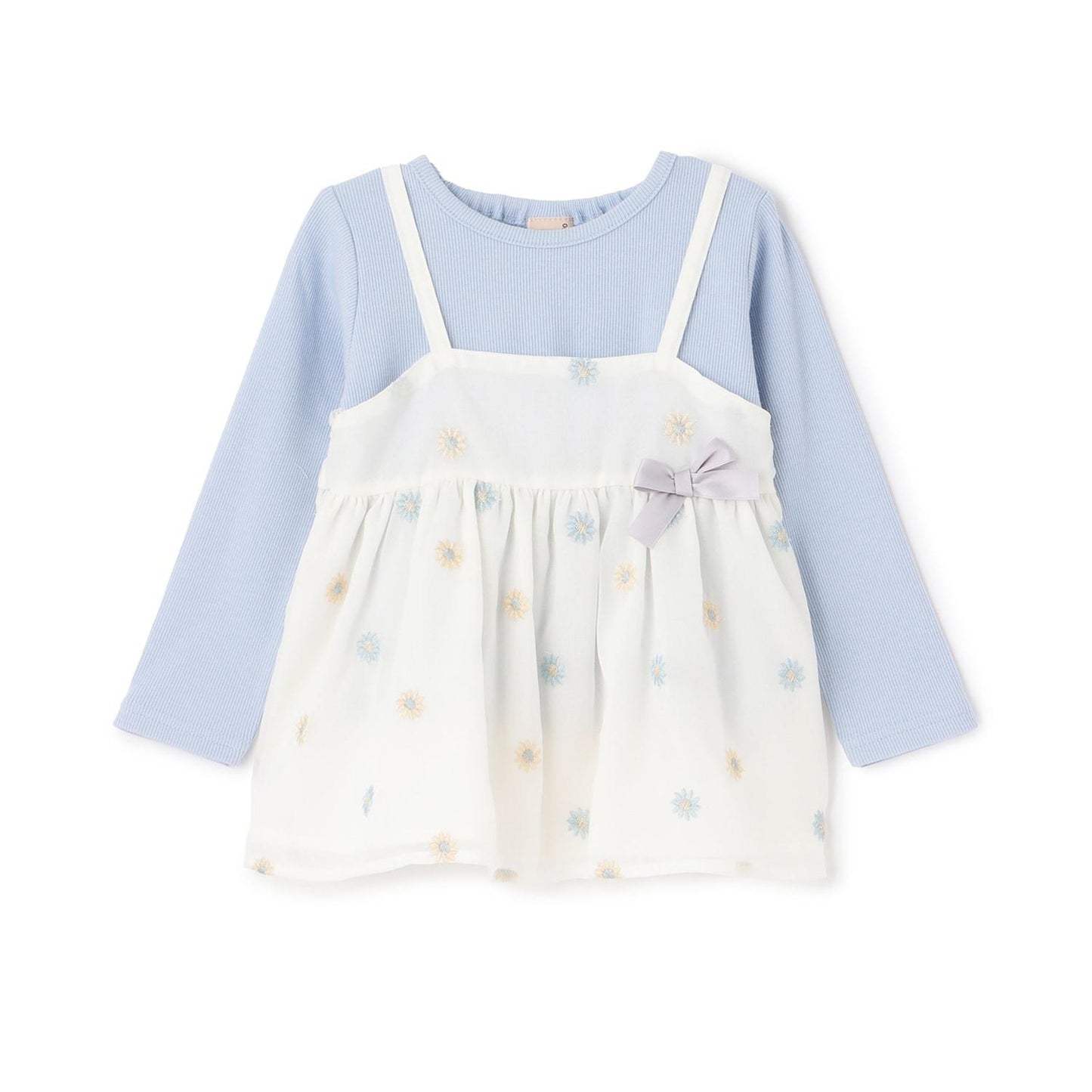 リンク 花刺繡寬鬆長款上衣套裝