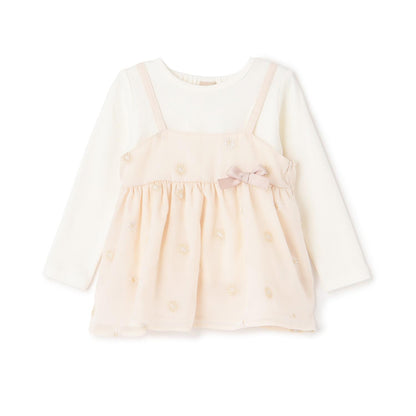 リンク 花刺繡寬鬆長款上衣套裝