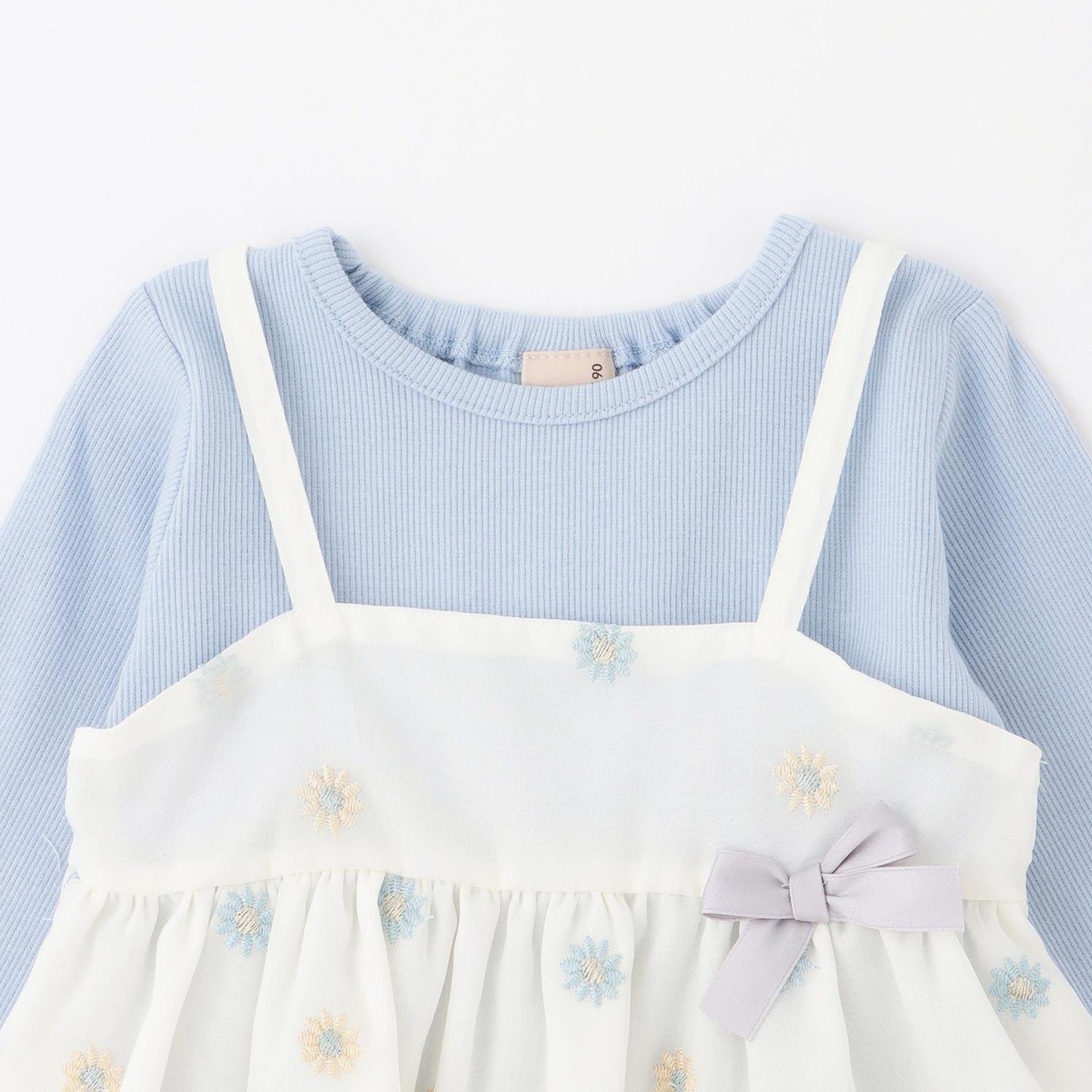 リンク 花刺繡寬鬆長款上衣套裝