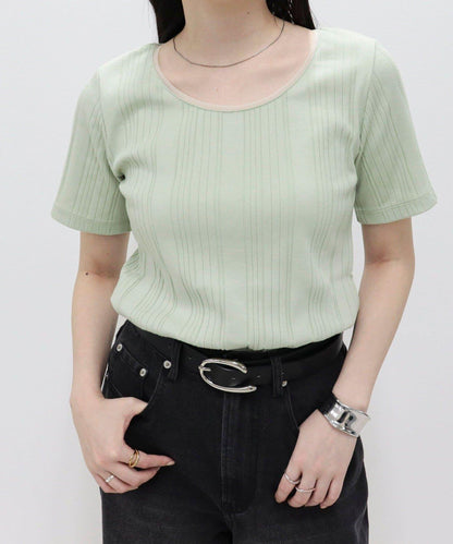 隨機羅紋 五分袖 T恤