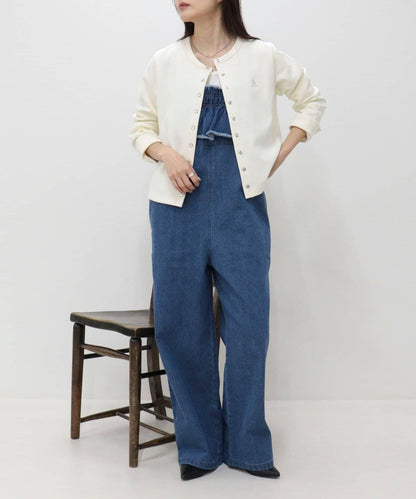 荷葉邊牛仔連體褲