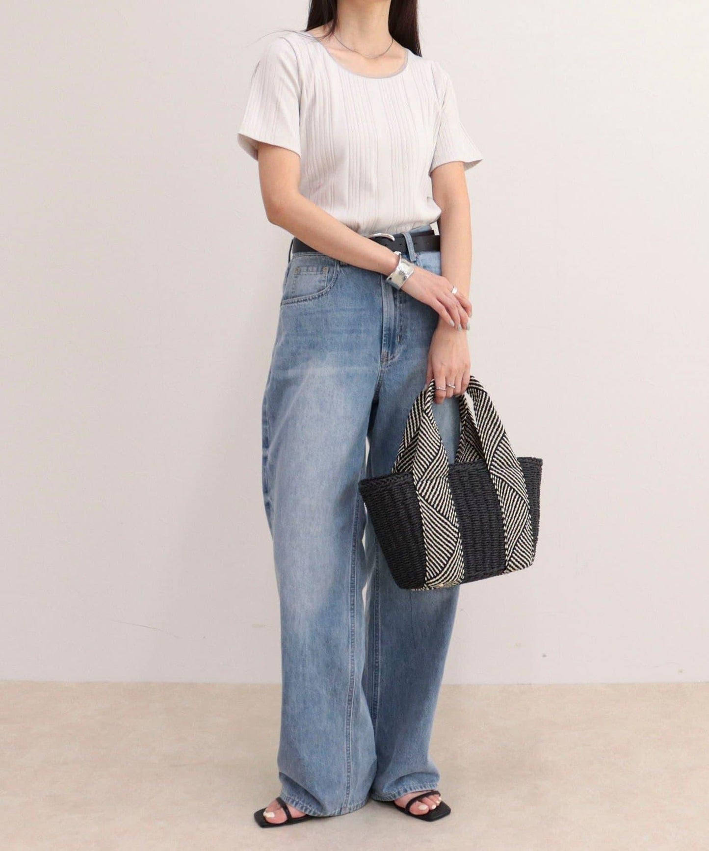 隨機羅紋 五分袖 T恤