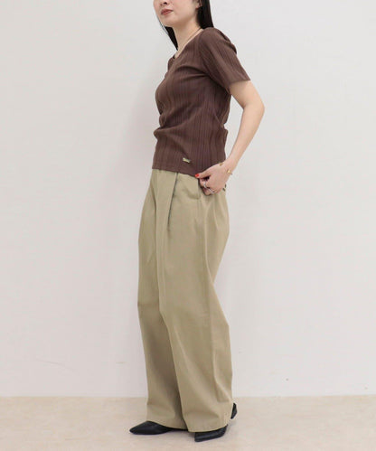 隨機羅紋 五分袖 T恤