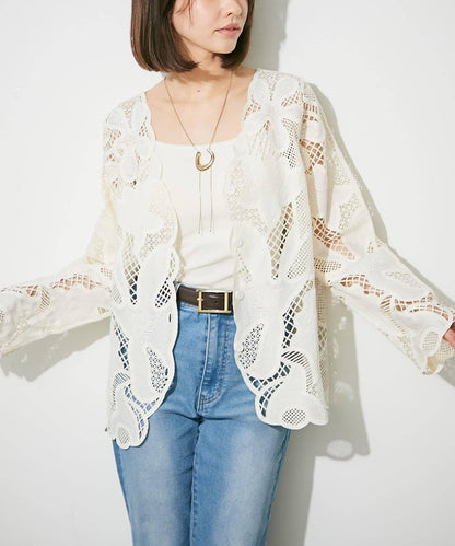 復刻款 鉤針蕾絲 夾克
