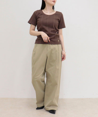 隨機羅紋 五分袖 T恤