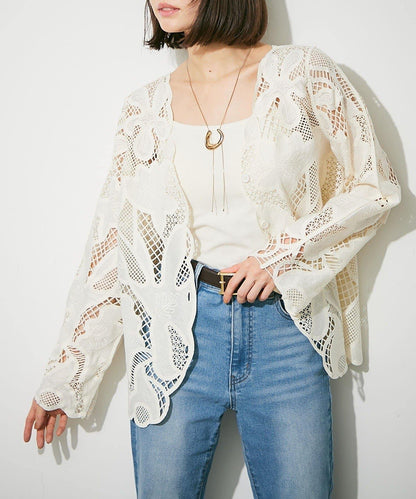 復刻款 鉤針蕾絲 夾克