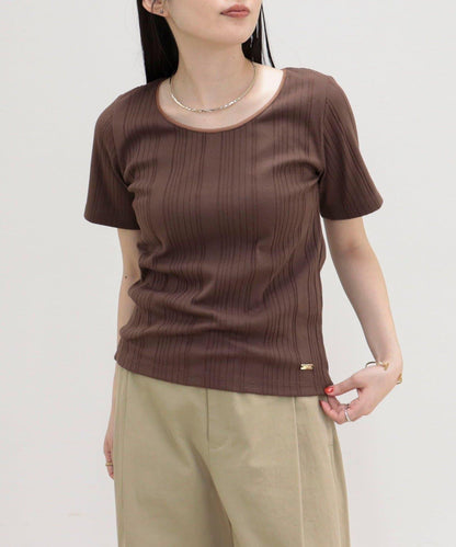 隨機羅紋 五分袖 T恤