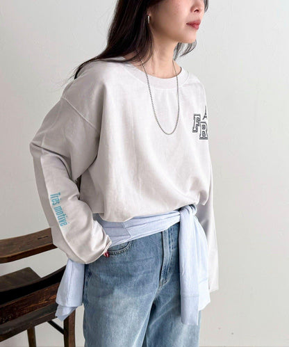 做舊毛圈露肩套頭衛衣