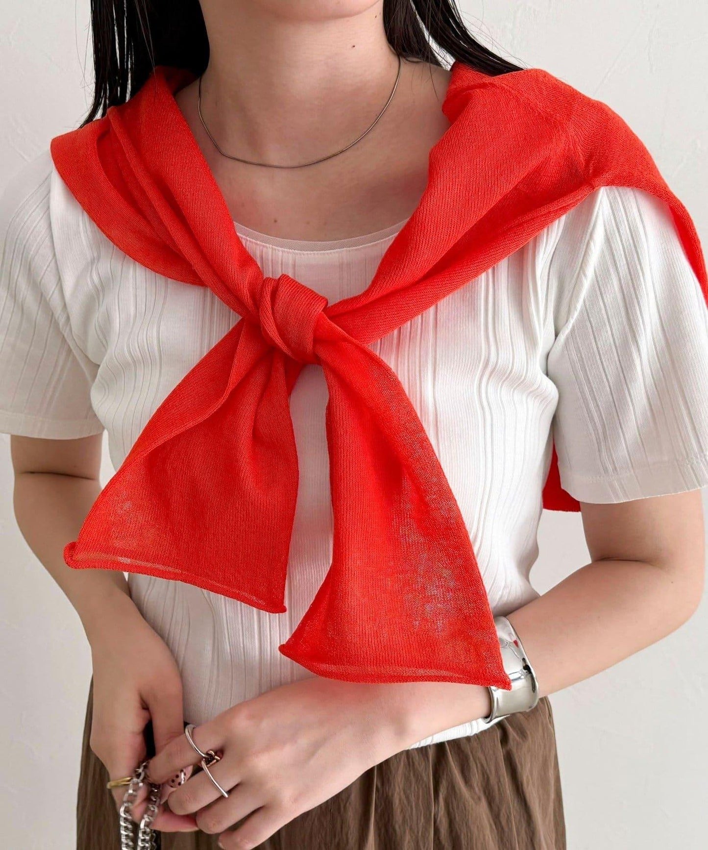 隨機羅紋 五分袖 T恤