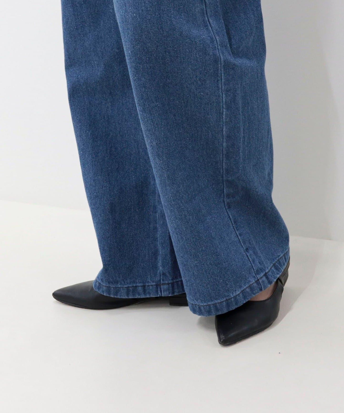 荷葉邊牛仔連體褲