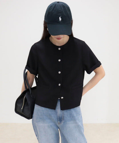 @sora_522m企畫 無領五分袖夾克