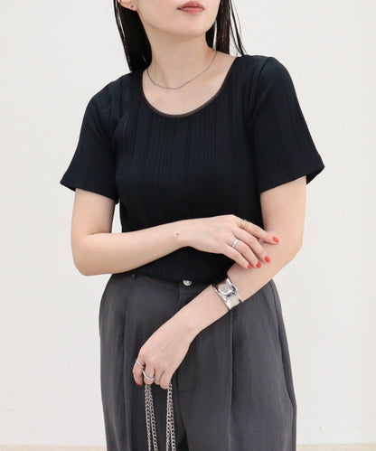 隨機羅紋 五分袖 T恤