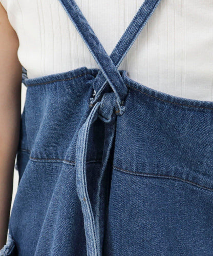 荷葉邊牛仔連體褲