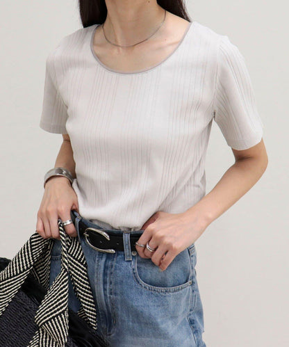 隨機羅紋 五分袖 T恤