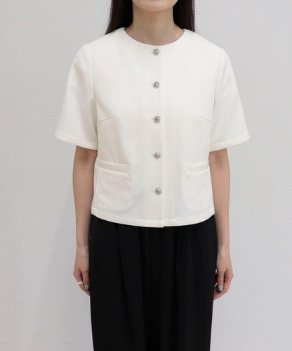 @sora_522m企畫 無領五分袖夾克