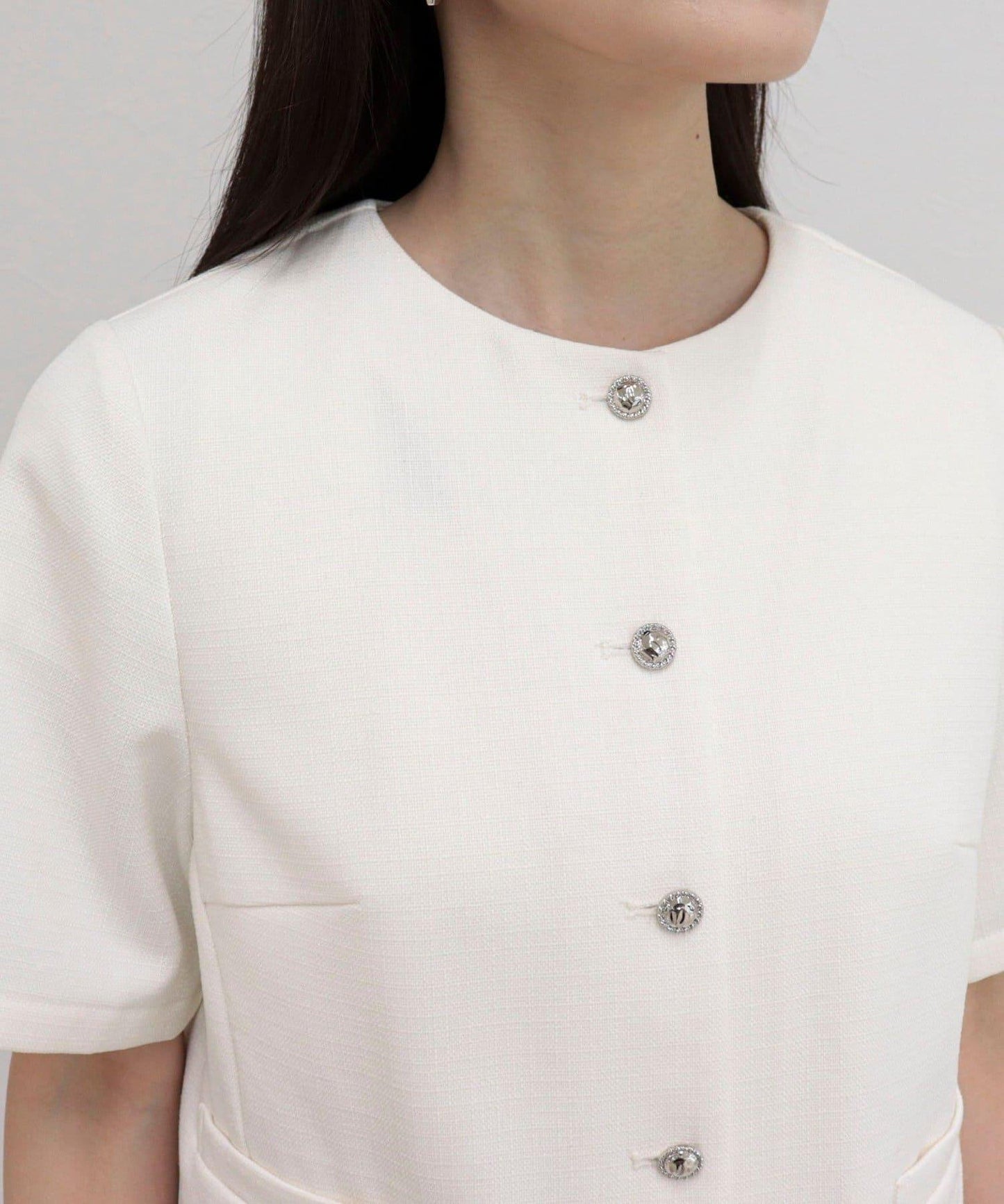 @sora_522m企畫 無領五分袖夾克