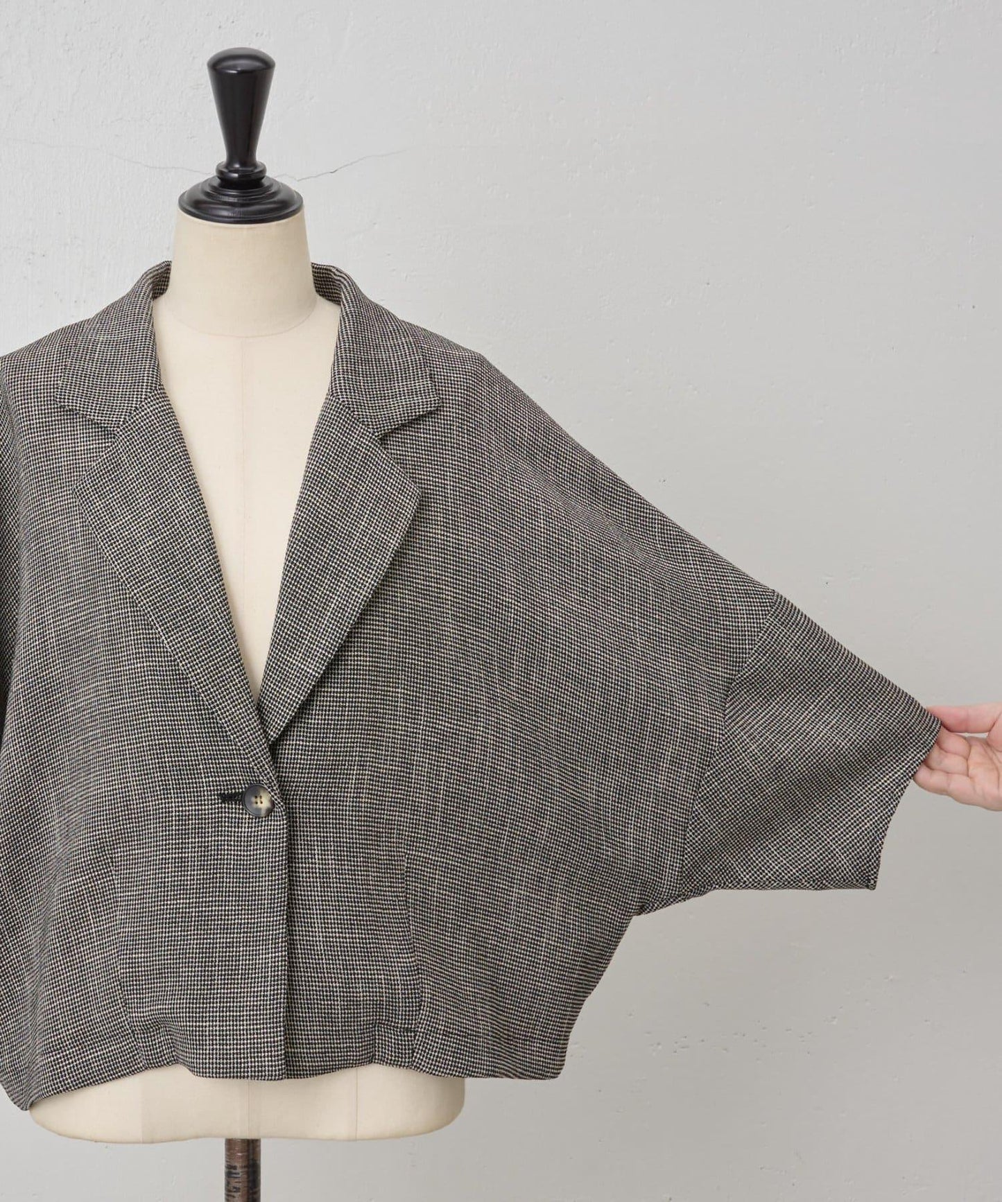 半袖粗花呢夾克