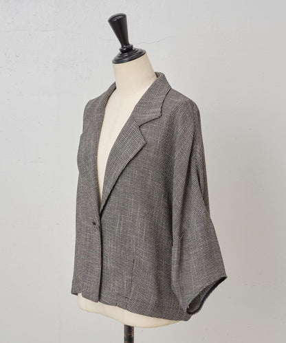 半袖粗花呢夾克