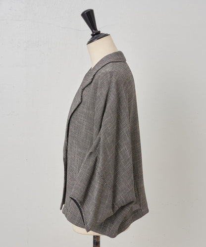 半袖粗花呢夾克