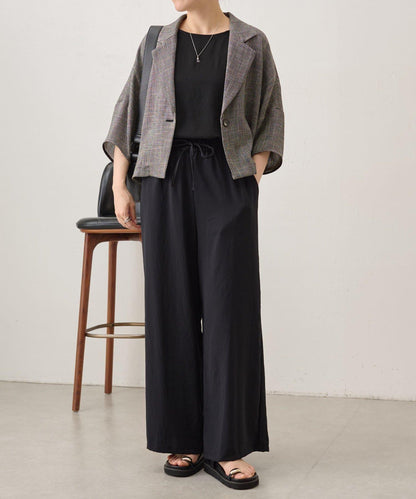 半袖粗花呢夾克