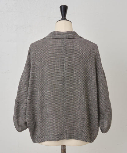 半袖粗花呢夾克