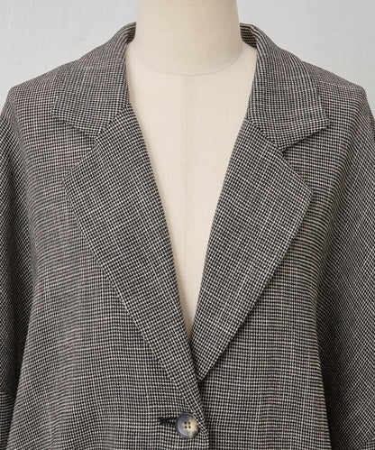 半袖粗花呢夾克