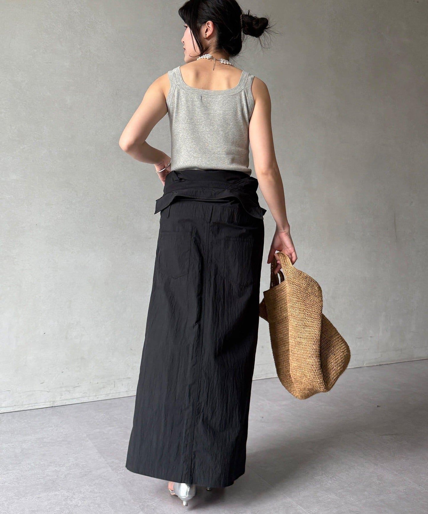 可定型領長款襯衫式連衣裙