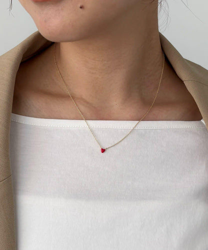 GOLDY/ゴールディ 小巧環氧心形吊墜 項鍊